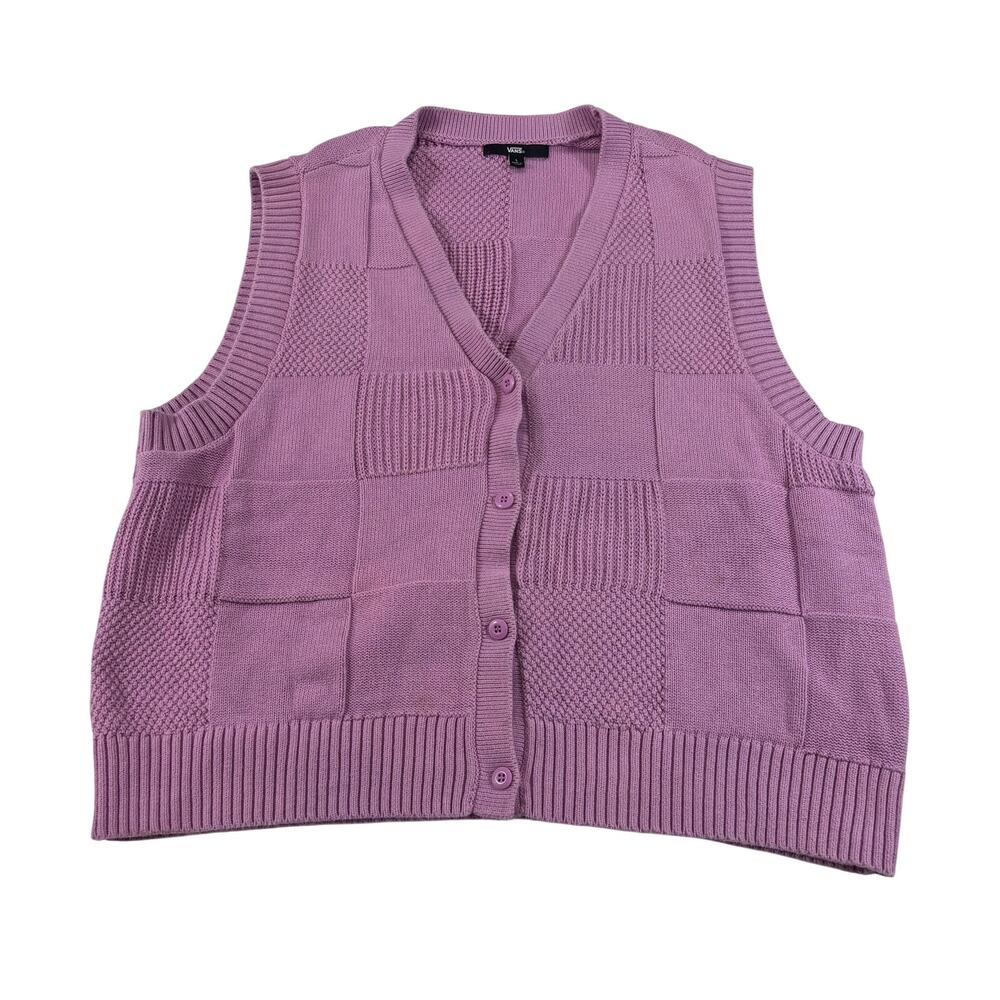 Vans Smoky Grape Avenue Sweater Vest (VN000DJCCR3), Womens Size Large